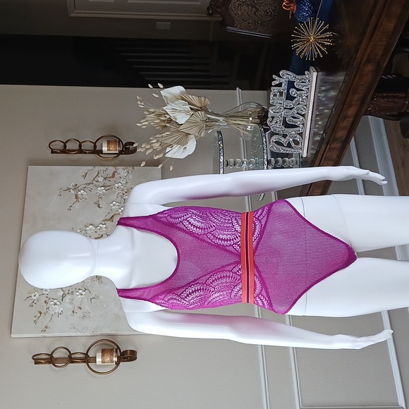Victoria's Secret Other - Victoria's Secre Super Sexy Purple Lace Bodysuit Teddy. Size S
